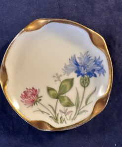 Krautheim Wiesengrund und Bergeshoh'n bonbonschotel met gouden schulprandje Ø 8 cm