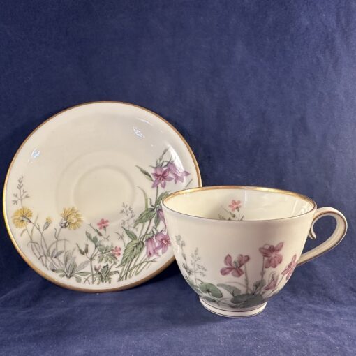 Krautheim,Selb Bavaria Wiesengrund koffiekop en schotel, hoog 6 cm, Ø kopje 8 cm (scene H) - Afbeelding 2