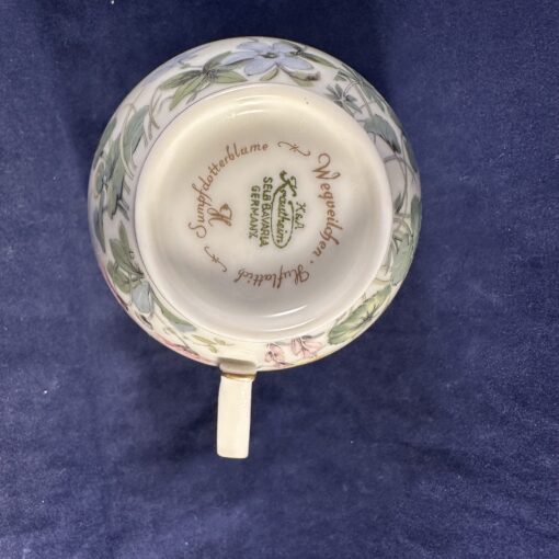 Krautheim,Selb Bavaria Wiesengrund koffiekop en schotel, hoog 6 cm, Ø kopje 8 cm (scene H) - Afbeelding 3