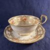 Royal Albert 'Crown china' theekop met schotel Ø 10,4 cm hoog 5,5 cm model 'Avon wide' (appeltjes)
