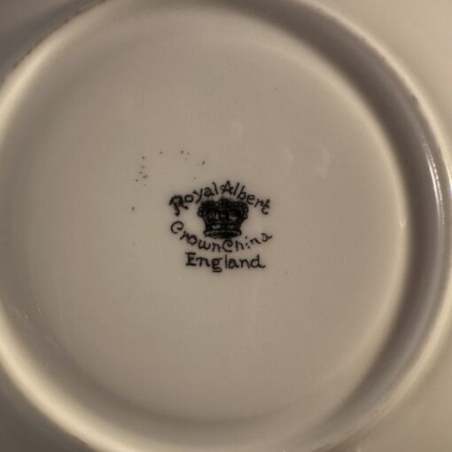 Royal Albert 'Crown china' theekop met schotel Ø 10,4 cm hoog 5,5 cm model 'Avon wide' (geel/goud) - Afbeelding 4
