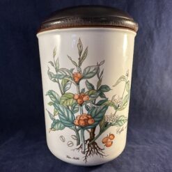 Villeroy en Boch Botanica voorraadpot met houten deksel, hoog 17 cm, Coffea arabica