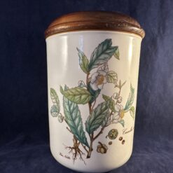 Villeroy en Boch Botanica voorraadpot met houten deksel, hoog 17 cm, Camellia sinensis