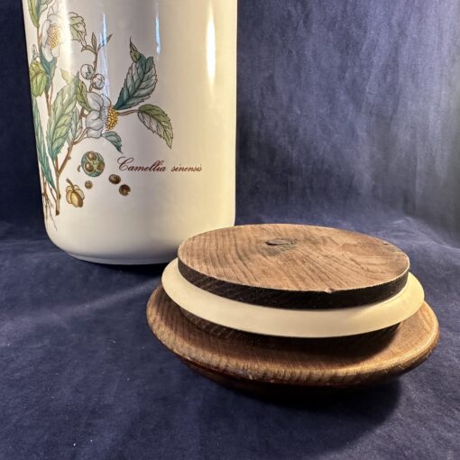 Villeroy en Boch Botanica voorraadpot met houten deksel, hoog 17 cm, Camellia sinensis - Afbeelding 4