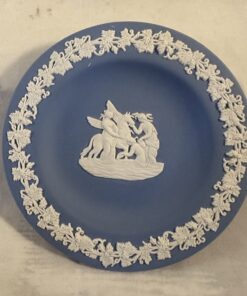 Wedgwood Jasperware blauwe schotel 'Pegasus', Ø 11 cm