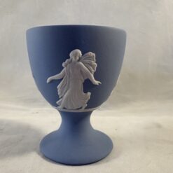 Wedgwood Jasperware lichtblauw eierdopje hoog 6,5 cm Ø 5 cm