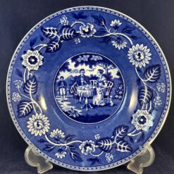 Societe Ceramique Teadrinker blauw diep bord/ soepbord Ø 23 cm