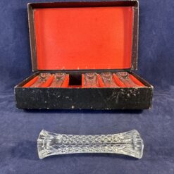 Zwart doosje met 6 kristallen messenleggers