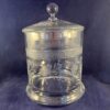 Pot met deksel / beschuitbus geslepen kristal, hoog 23 cm Ø 15 cm
