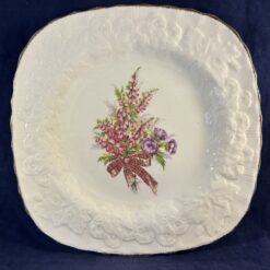 Alfred Meakin vierkante serveerschaal met boeket 22,3 x 22,3 cm
