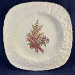 Alfred Meakin vierkante serveerschaal met boeket 22,3 x 22,3 cm