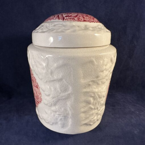 Mason's Vista pink pot met deksel/ snoeppot hoog 12 cm, 9,5 x 12 cm. - Afbeelding 3