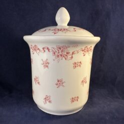 Laura Ashley 'Ribbons' dekselpot hoog 17 cm. Ø 12 cm.