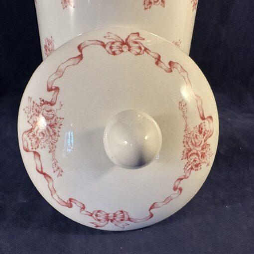 Laura Ashley 'Ribbons' dekselpot hoog 17 cm. Ø 12 cm. - Afbeelding 3