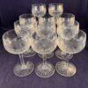 Set van 11 kristallen wijn / portglazen Wilhelmina slijpsel