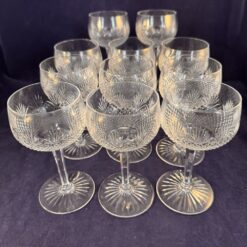 Set van 11 kristallen wijn / portglazen Wilhelmina slijpsel