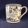 Wedgwood 'Teapot Panels' beker/mok met oor Ø 8 cm, hoog 8 cm