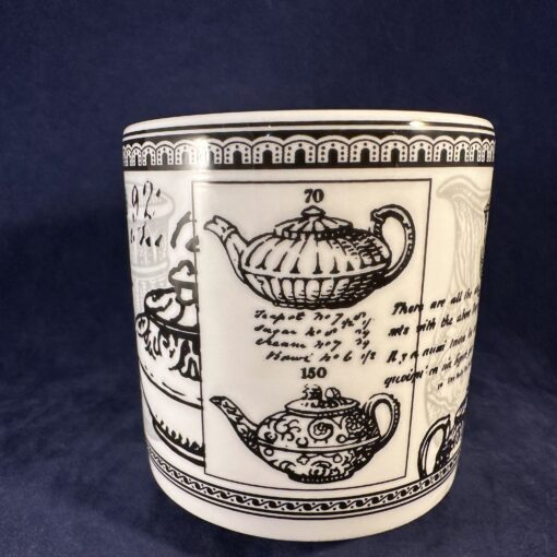 Wedgwood 'Teapot Panels' beker/mok met oor Ø 8 cm, hoog 8 cm - Afbeelding 3