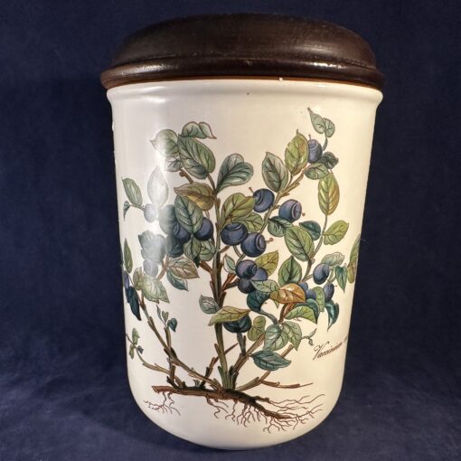 Villeroy en Boch Botanica voorraadpot met houten deksel, hoog 17 cm, Vaccinium myrtillus