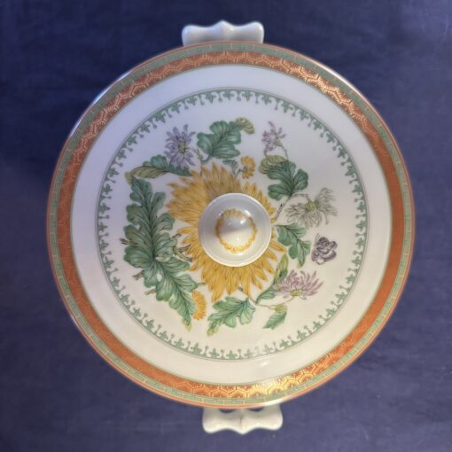 Haviland &Co Limoges Chrysantheme' dekschaal, hoog 12 cm. Ø 21,4 cm. - Afbeelding 2