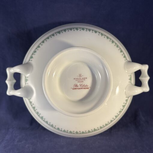 Haviland &Co Limoges Chrysantheme' dekschaal, hoog 12 cm. Ø 21,4 cm. - Afbeelding 4