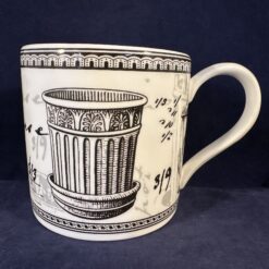 Wedgwood 'Teapot Panels' beker/mok met oor Ø 8 cm, hoog 8 cm (nr 3)