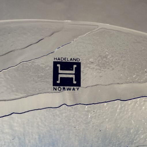 Hadeland Norway kobaltblauw glazen onderbord Ø 32 cm. - Afbeelding 2