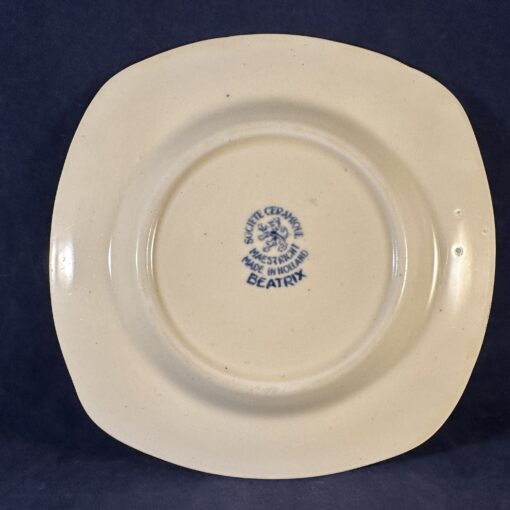 Societe Ceramique Beatrix blauw vierkant gebaksbord Ø 14,8 x 14,8 cm - Afbeelding 2