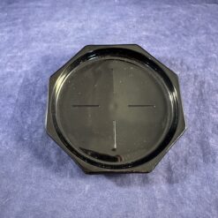 Arcopal 'Octime' set van 6 zwarte glazen onderzetters Ø 9,3 cm.