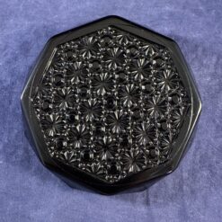 Arcopal 'Octime' set van 6 zwarte glazen onderzetters Ø 9,3 cm. - Afbeelding 2
