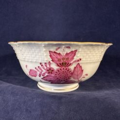 Herend Apponyi roze kom op voet hoog 5 cm Ø 10,5 cm,nr. 683