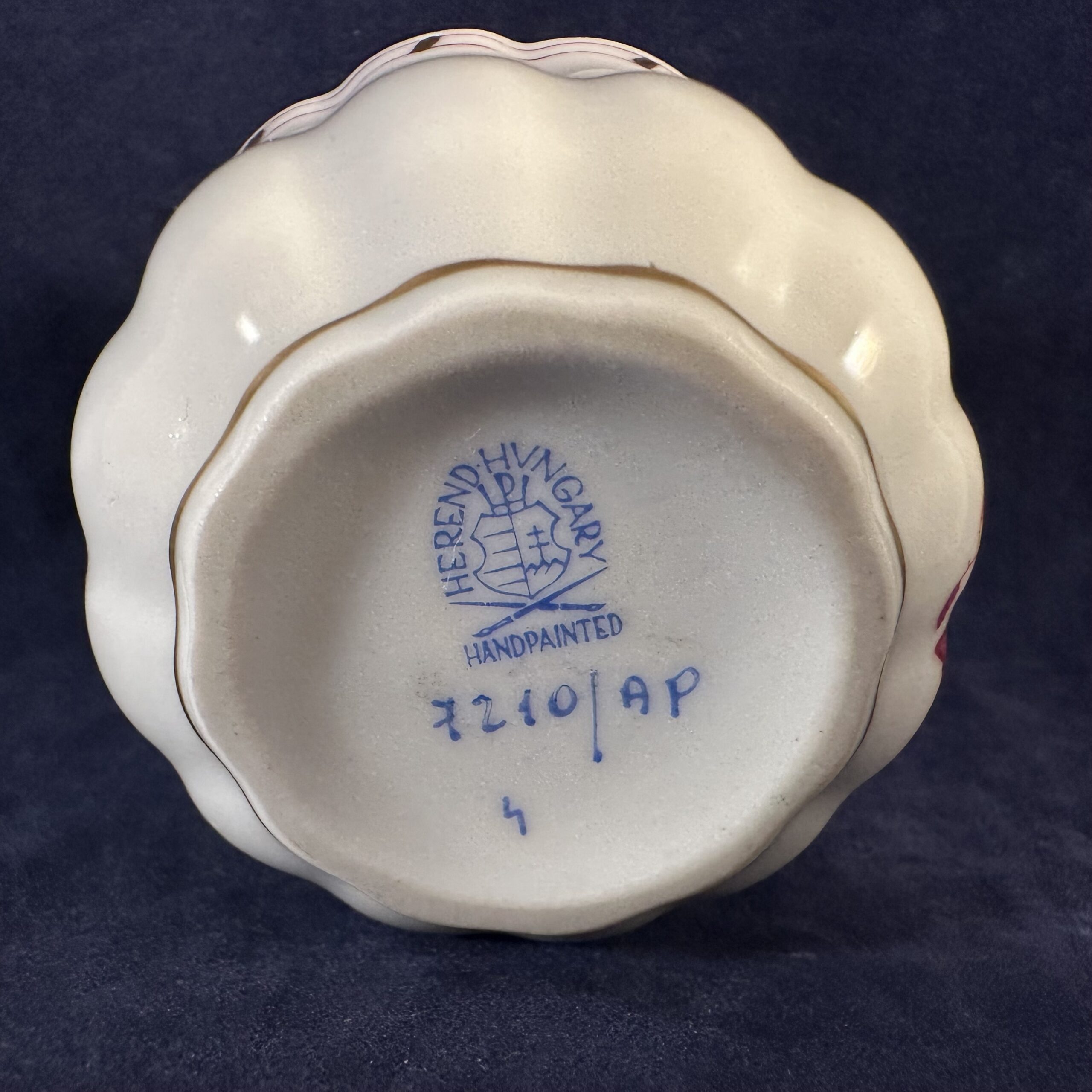 Herend Apponyi roze mini cachepot nr 7210, hoog 5 cm - Afbeelding 3