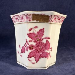 Herend Apponyi roze mini cachepot geschulpt nr 8960, hoog 6 cm