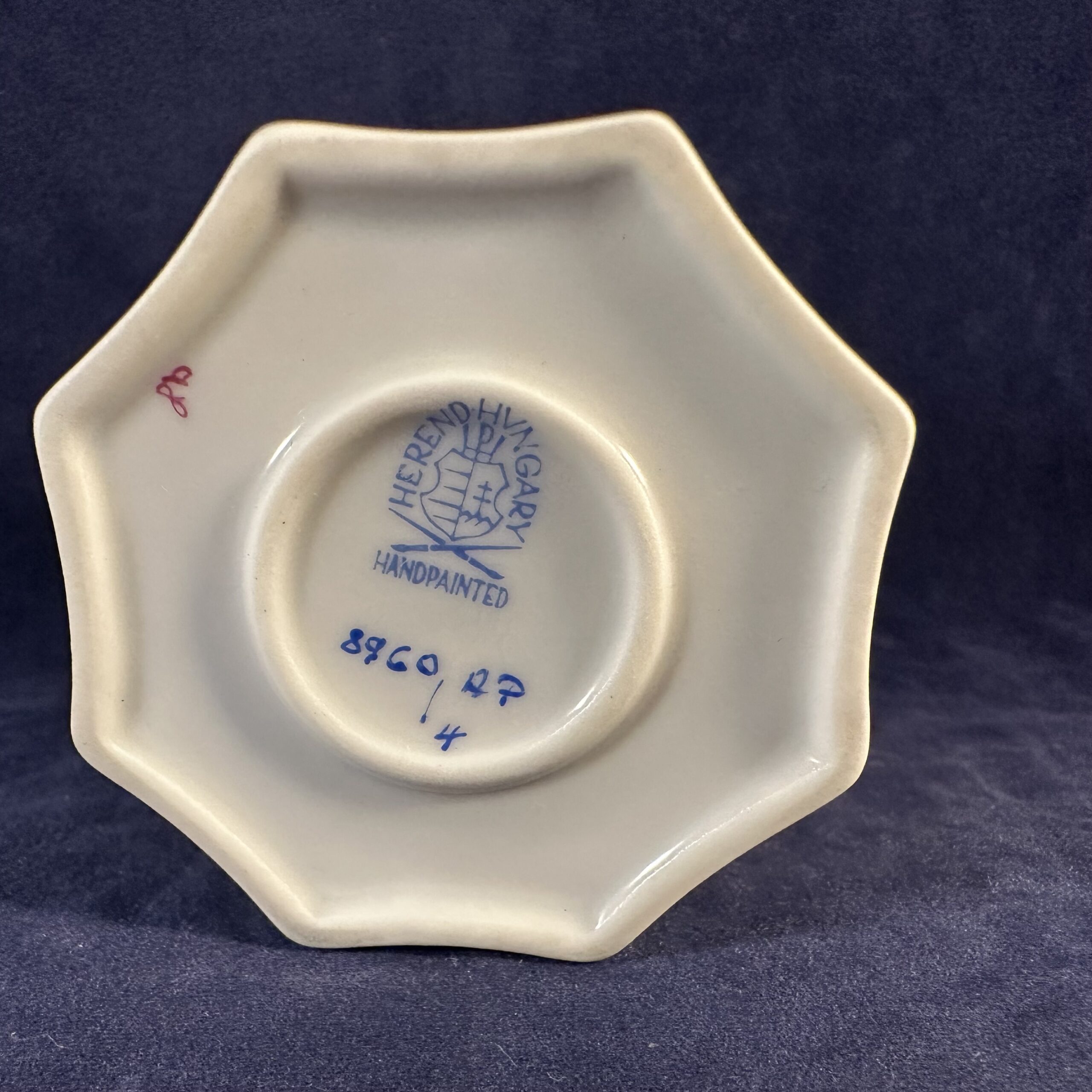 Herend Apponyi roze mini cachepot geschulpt nr 8960, hoog 6 cm - Afbeelding 4