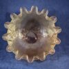 Victoriaanse Stevens en Williams glazen schaaltje/ vingerkommetje hoog 6,8 cm Ø 12,5 cm roze met gouden gloed.