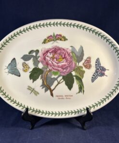 Portmeirion Botanic Garden ovale ovenschaal 24 x 33 cm, 'Paeonia Moutan/ Shrubby Peony'