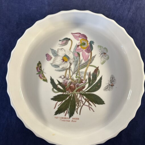 Portmeirion Botanic Garden ronde ovenschaal/ quichevorm Ø 24 cm. 'Helleborus Niger/ Christmas Rose - Afbeelding 3