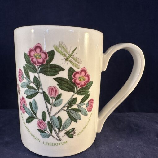 Portmeirion Botanic Garden grote mok met oor hoog 10,5 cm Ø 8 cm ''Rhododendron Lepidotum'
