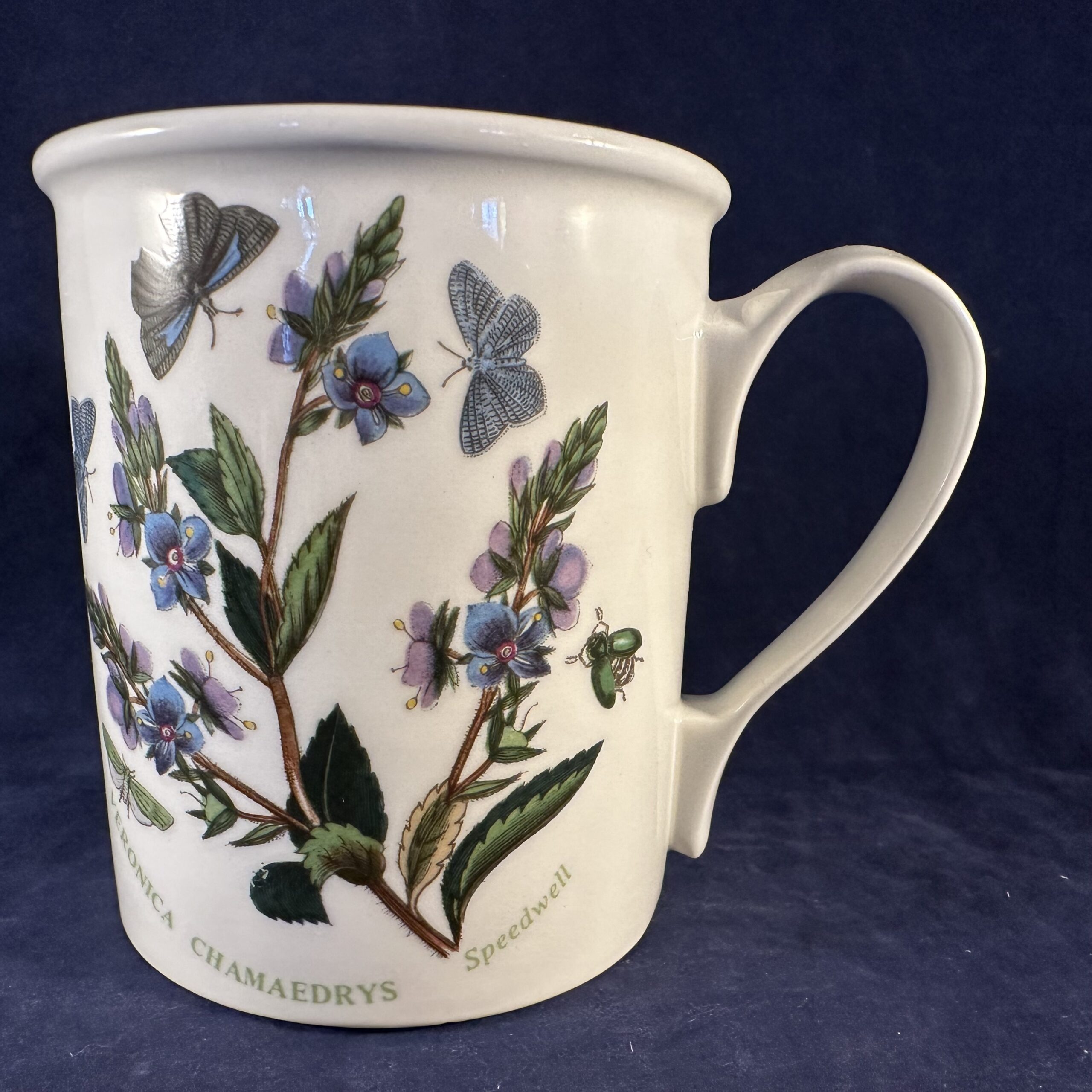 Portmeirion Botanic Garden mok met oor hoog 9 cm Ø 8 cm 'Veronica Chamaedrys/ Speedwell'