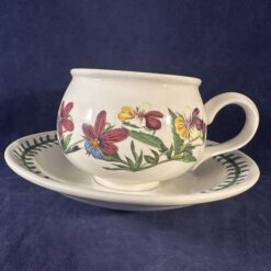 Portmeirion Botanic Garden theekop en schotel Ø kop 7,2 cm hoog 6 cm, 'Viola Tricolor/ Heartsease'