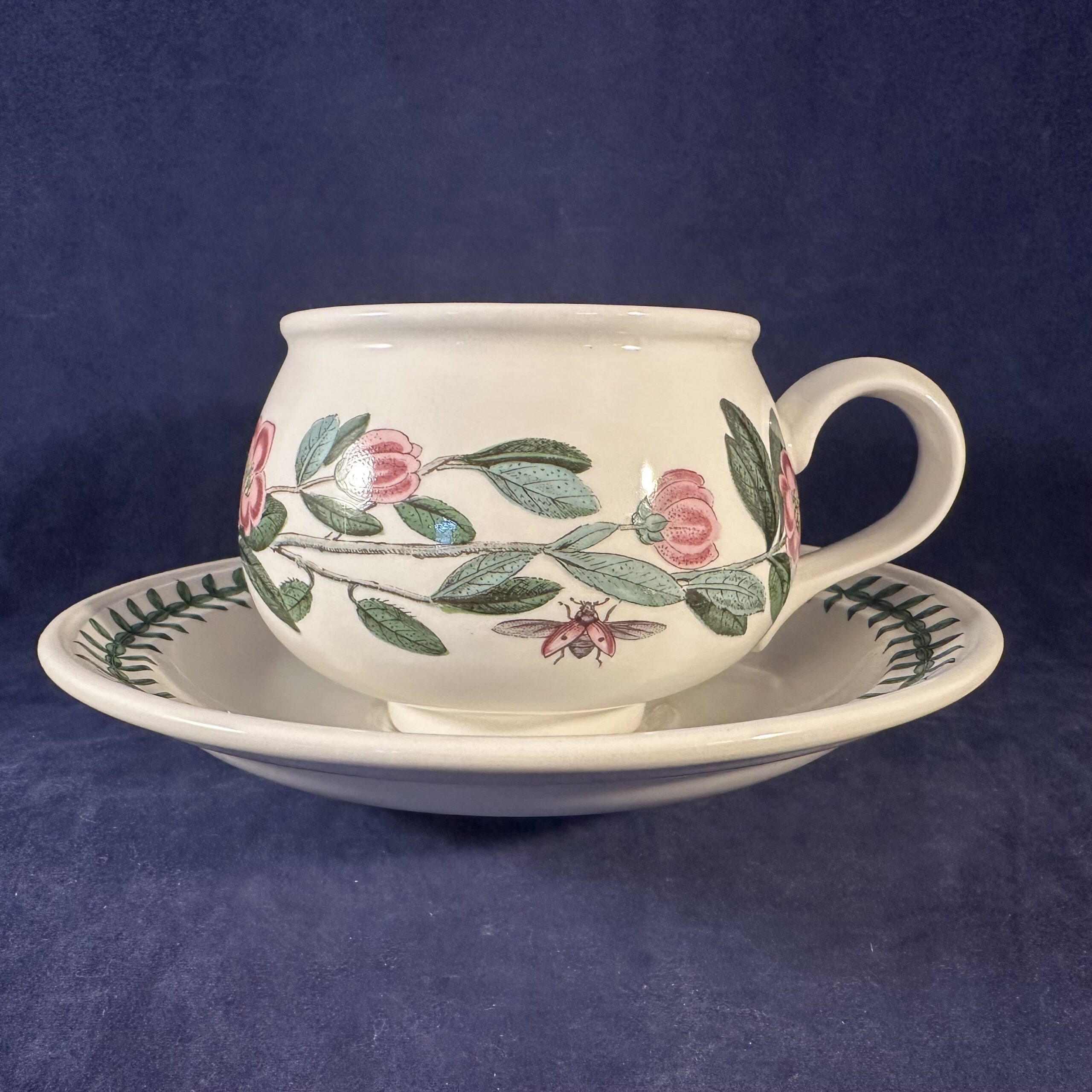 Portmeirion Botanic Garden theekop en schotel Ø kop 7,2 cm hoog 6 cm, ‘Lepidotum Rhododendron’ - Afbeelding 3