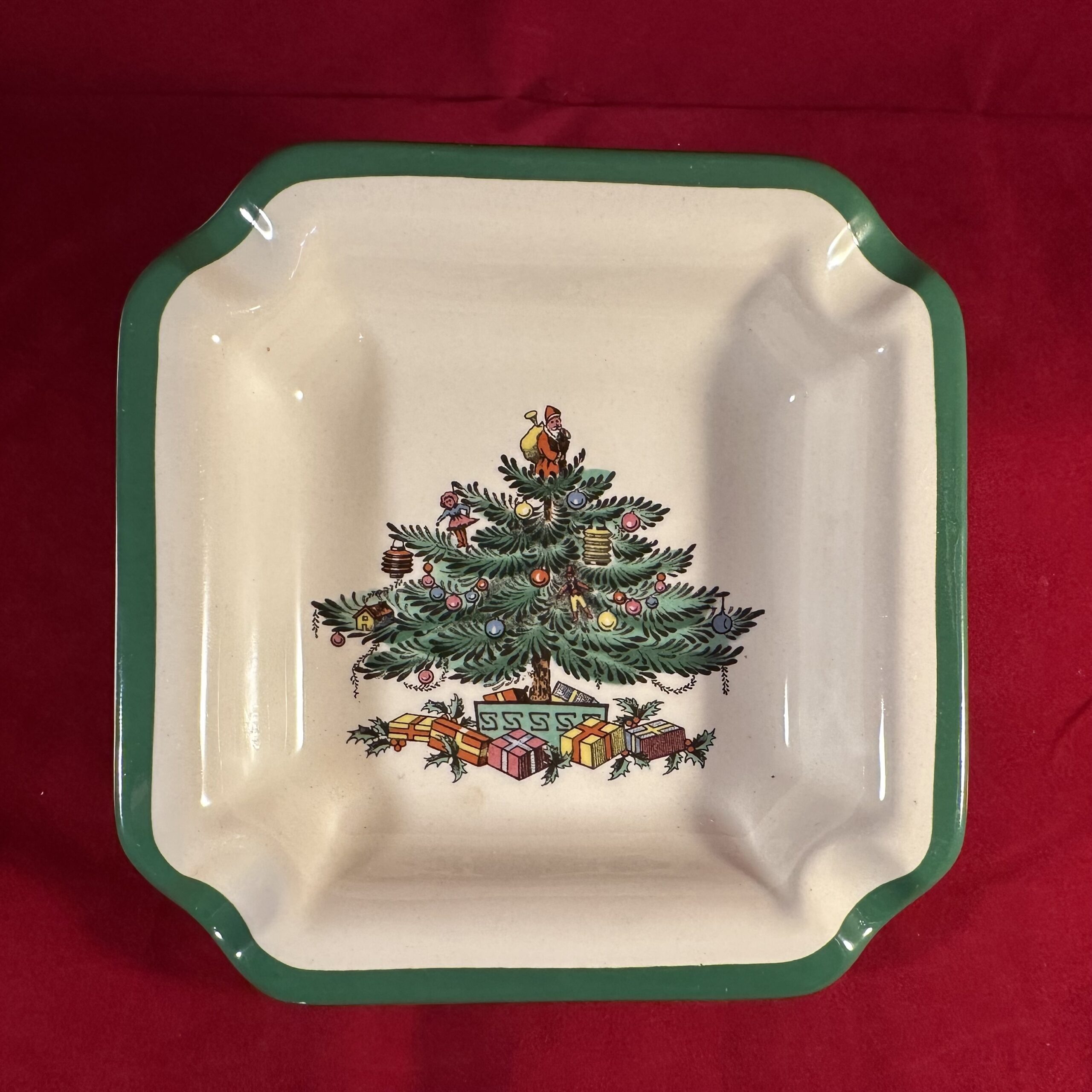 Spode 'Christmas tree' asbakje Made in England Ø 11,5 x 11,5 cm - Afbeelding 2