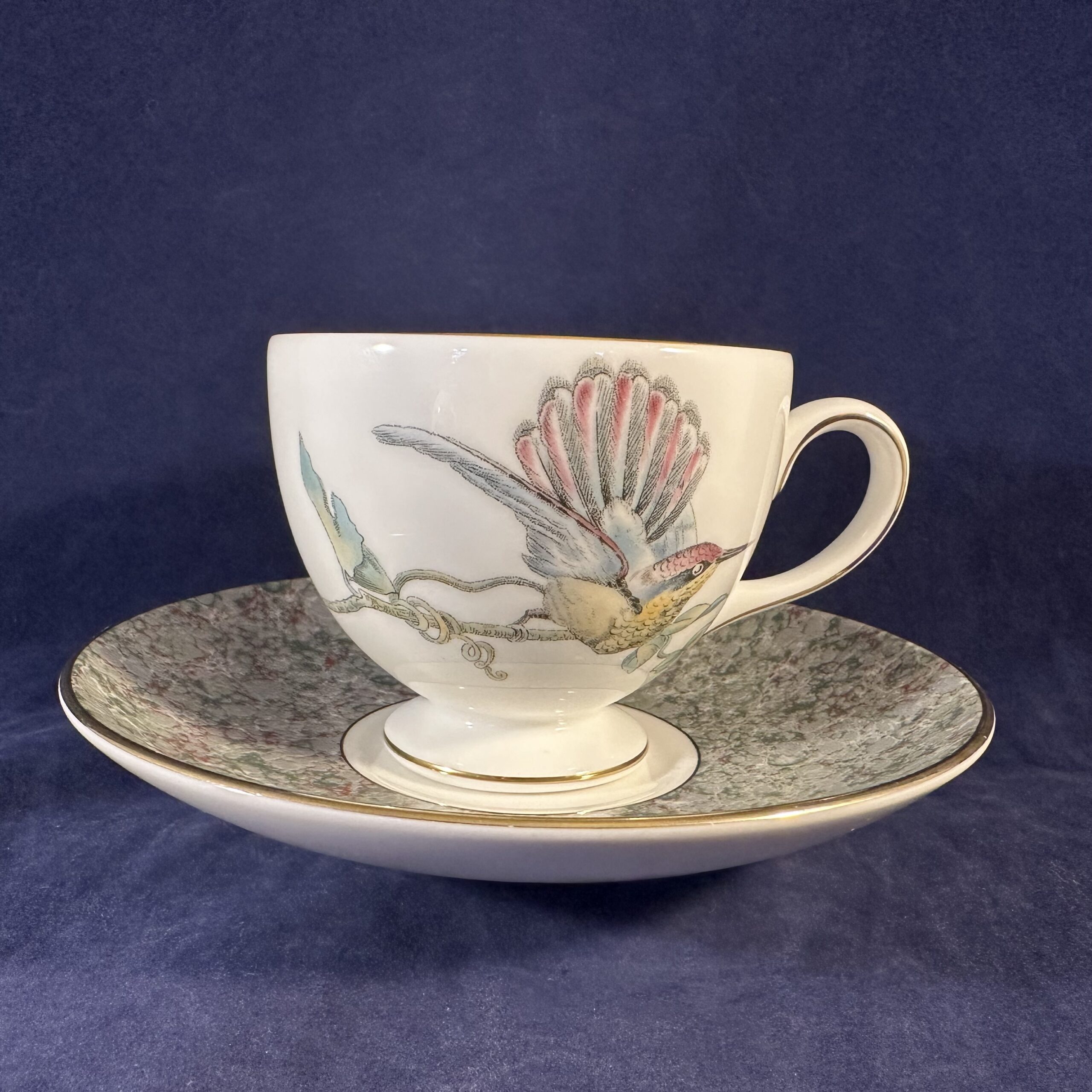 Wedgwood 'Humming Birds' kop met schotel Ø kop 8,4 cm hoog 6,9 cm