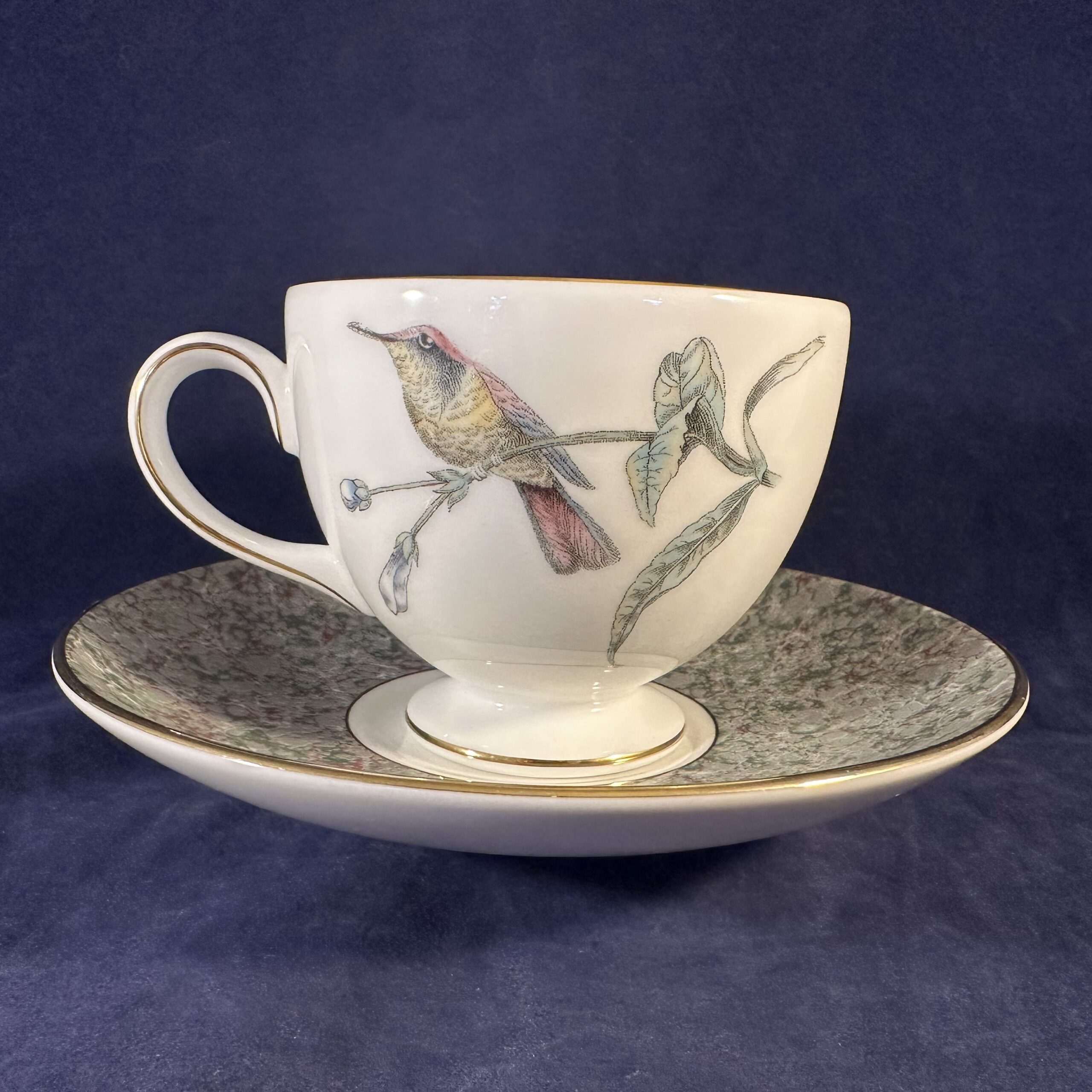 Wedgwood 'Humming Birds' kop met schotel Ø kop 8,4 cm hoog 6,9 cm - Afbeelding 2