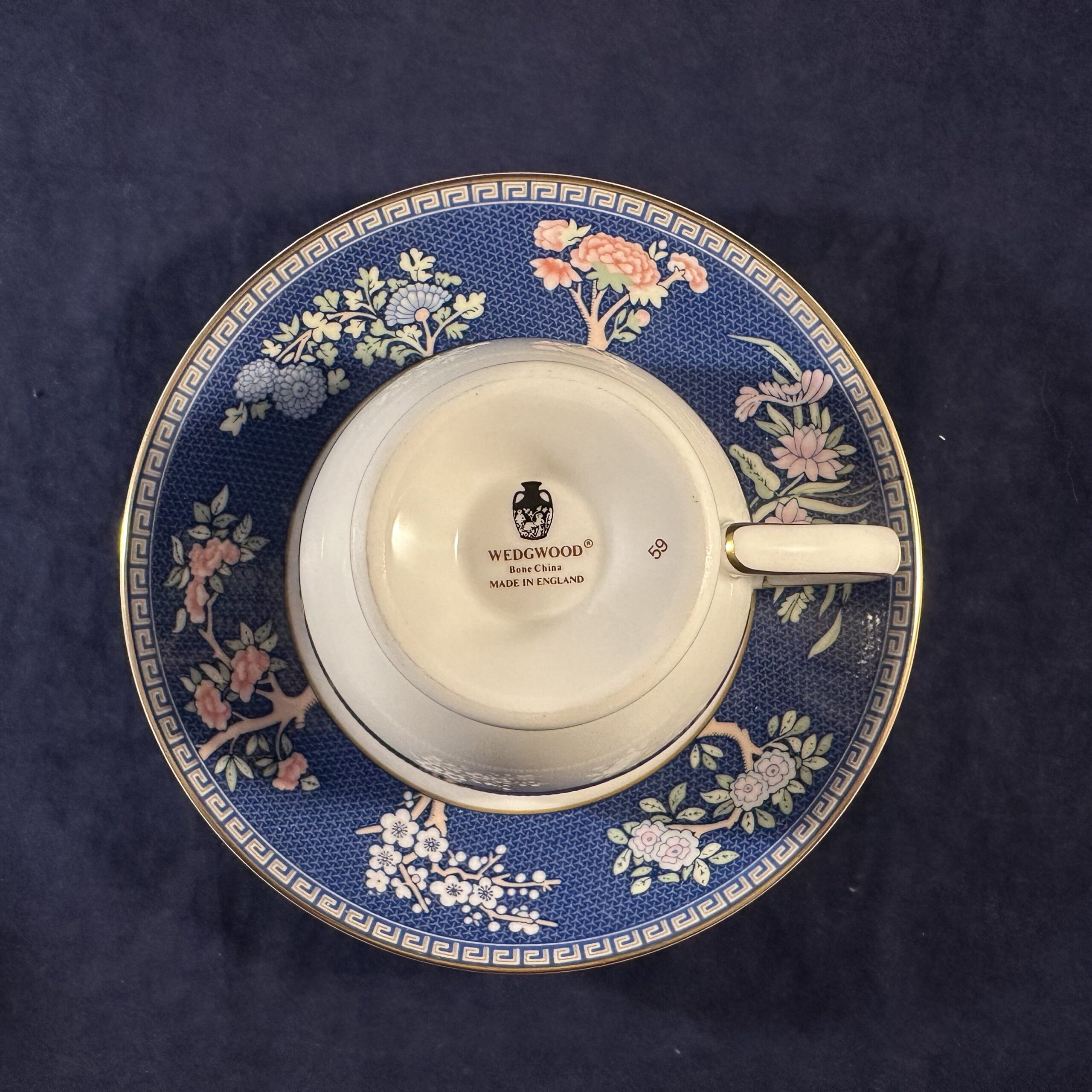 Wedgwood 'Blue Siam' kop met schotel Ø kop 8,4 cm hoog 6,9 cm - Afbeelding 4