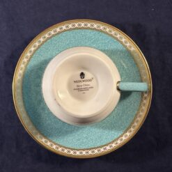 Wedgwood 'Ulander Powder Turquoise' kop met schotel Ø kop 8,4 cm hoog 6,9 cm - Afbeelding 4
