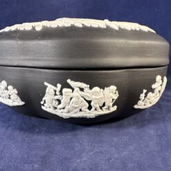 Wedgwood Jasperware zwart potje met deksel hoog 5 cm, Ø 12 cm - Afbeelding 7
