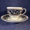 Wedgwood 'Florentine dark blue' kop met schotel Ø kop 8,4 cm hoog 6,9 cm