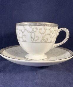 Wedgwood 'Celestial Platinum' kop met schotel Ø kop 8,4 cm hoog 6,9 cm