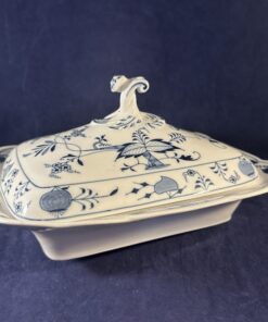 Meissen Teichert dekschaal 29 x 25 cm, hoog 12 cm